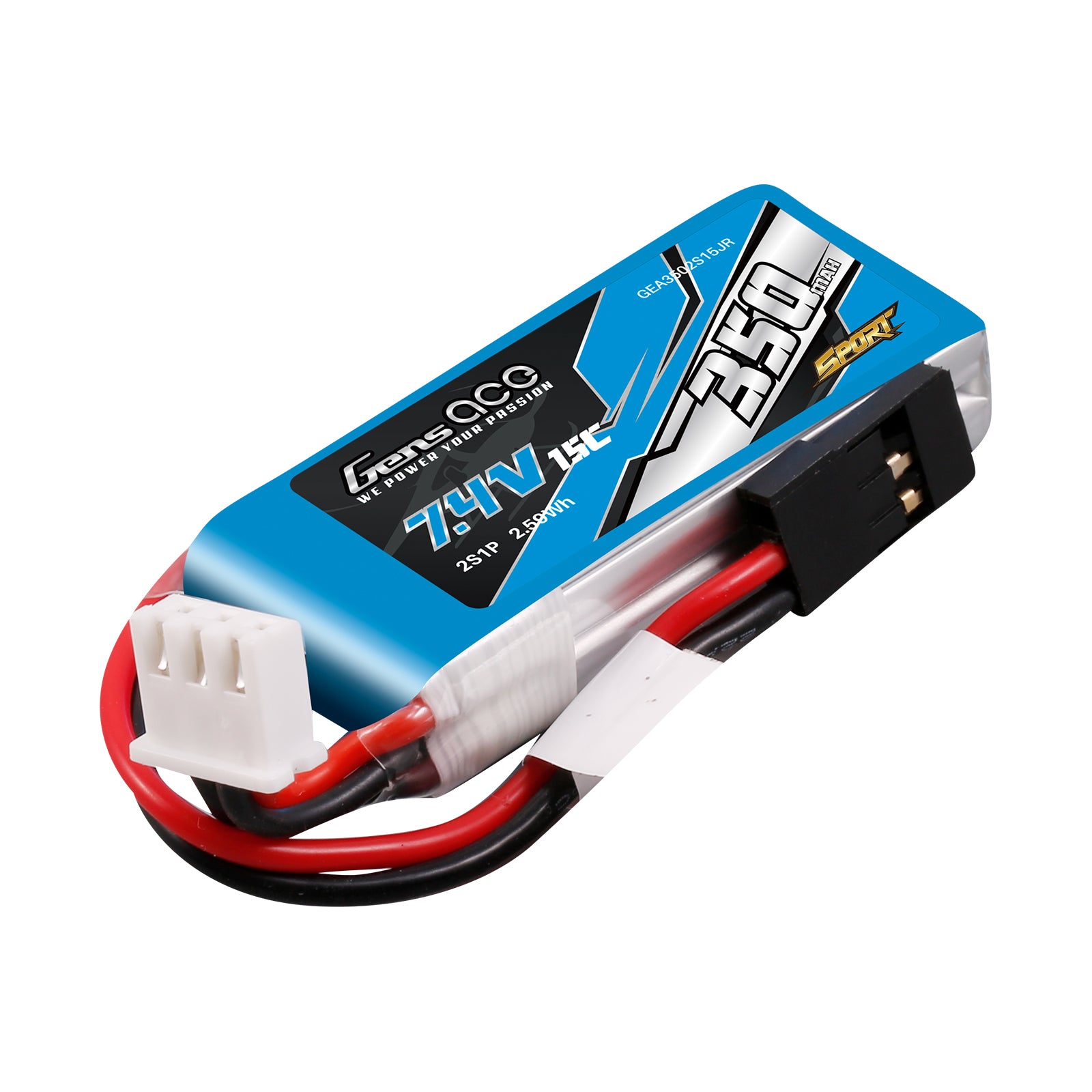 Gens Ace Sport 350mAh 2S 15C batterie LiPo JR F3K