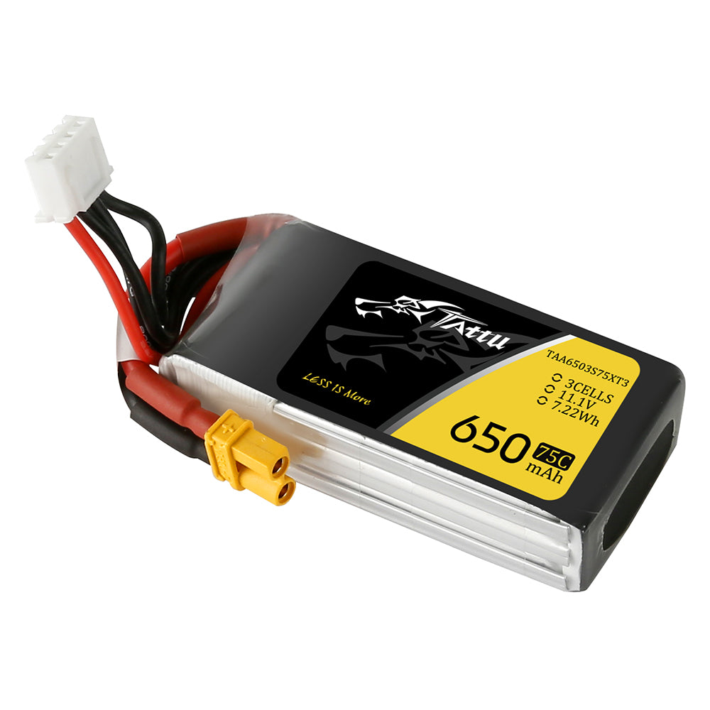 Tattu 650mAh 3S 75C batterie LiPo XT30 11,1V