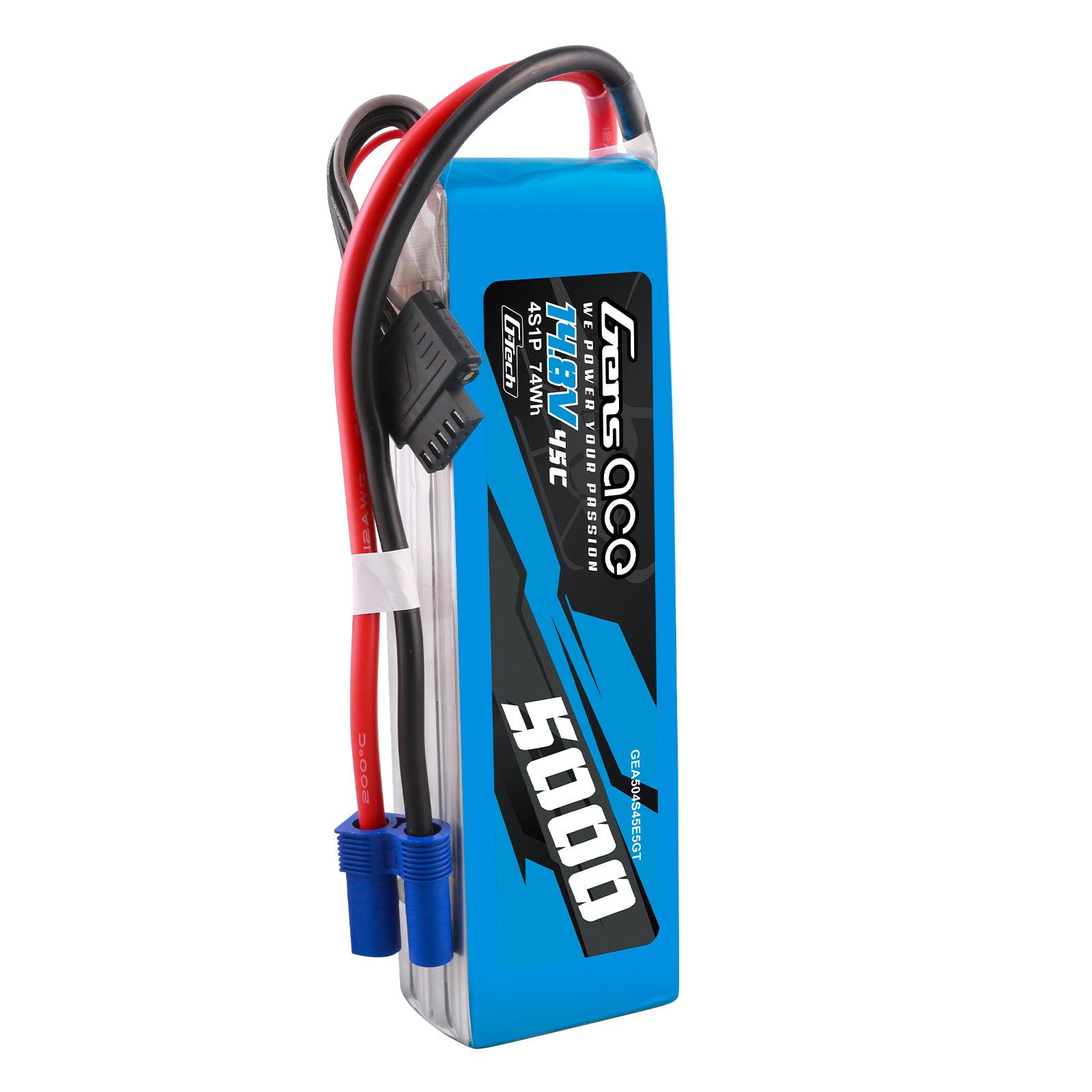Gens ace 5000mAh 4S batterie RC 14,8V EC5 45C