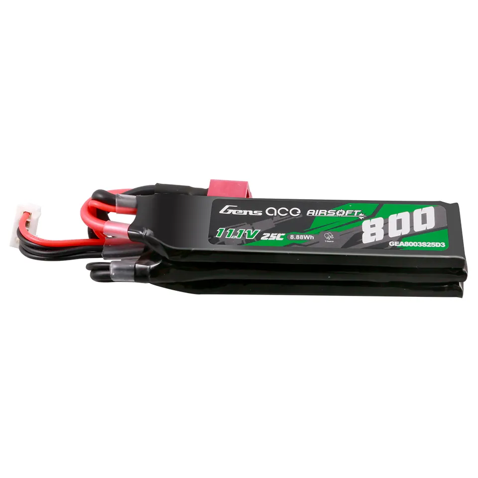 Gens Ace Airsoft 800mAh 3S Batterie Lipo Nunchuck Deans 25C