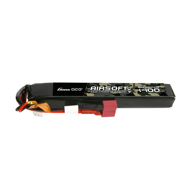 Gens Ace Airsoft Battery 1400mAh 2S batterie lipo 7.4V Deans