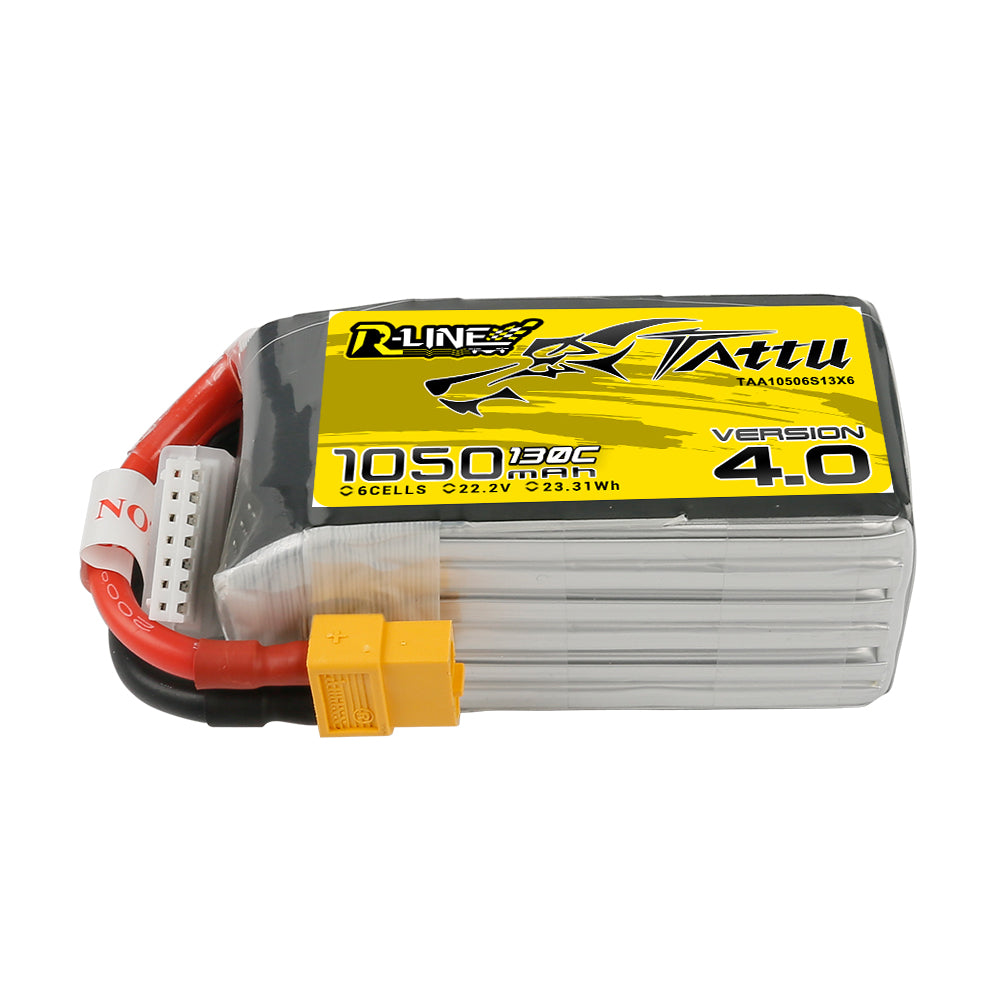 Tattu R-Line 1050mAh 6S 130C LiPo FPV XT60 V4.0