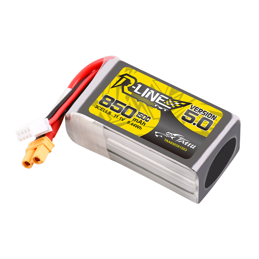Tattu R-Line 5.0 850mAh 3S 150C batterie LiPo 11,1V XT30