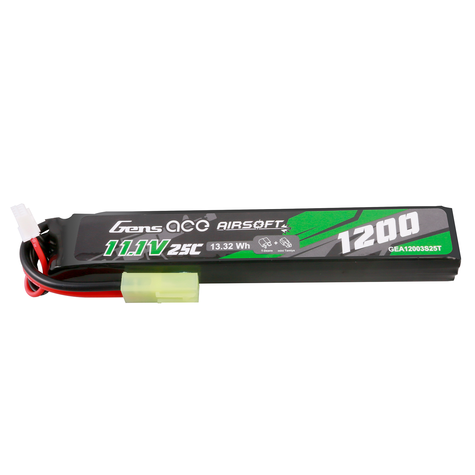 Gens Ace Airsoft 1200mAh 3S batterie lipo Tamiya 11.1V