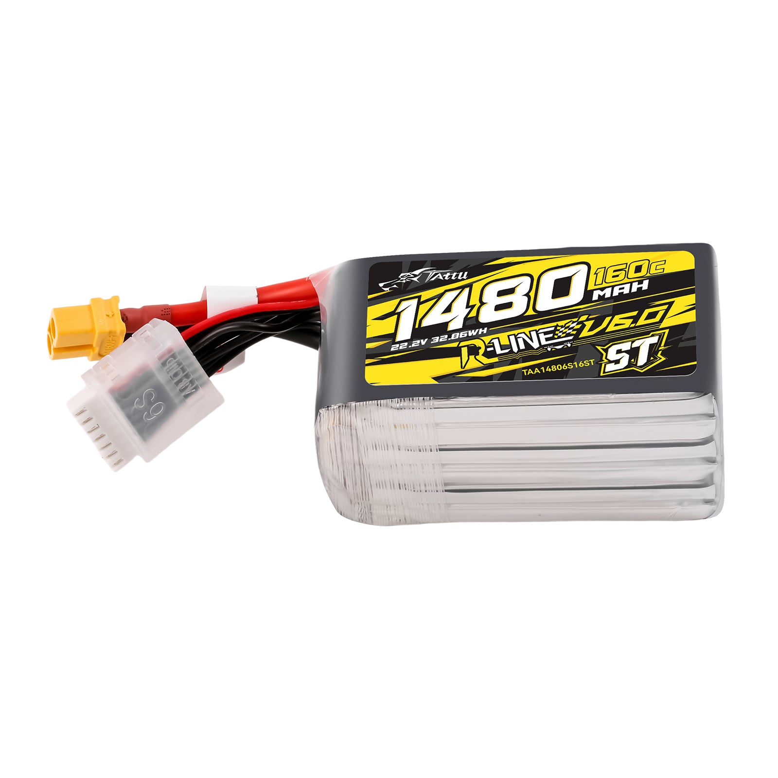 Tattu R-Line 1480mAh 6S batterie FPV 22.2V 160C ST XT60