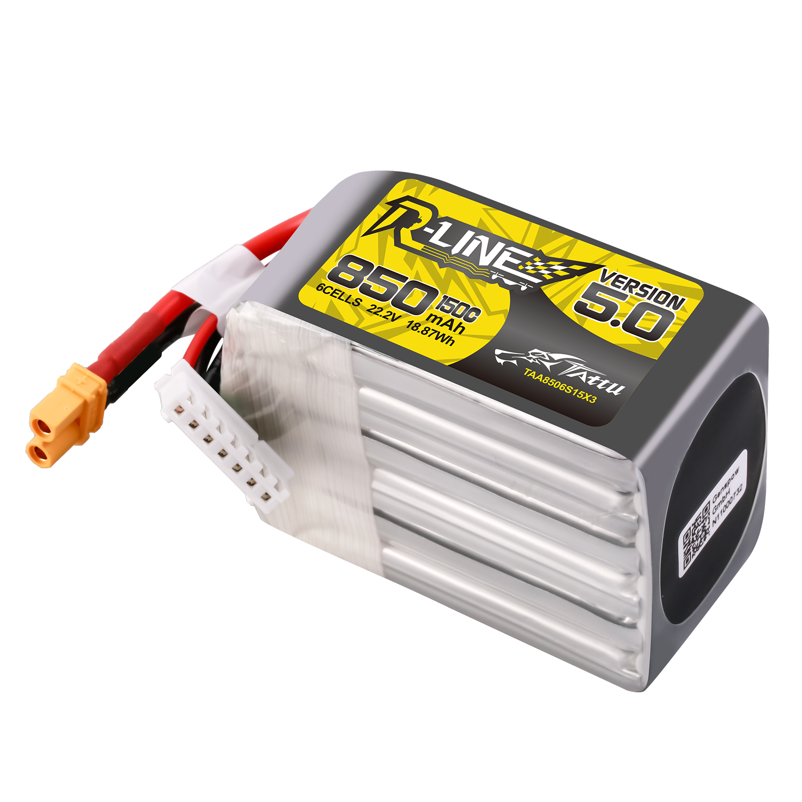 Gens Ace Tattu R-Line batterie 850mAh 6S 150C XT30