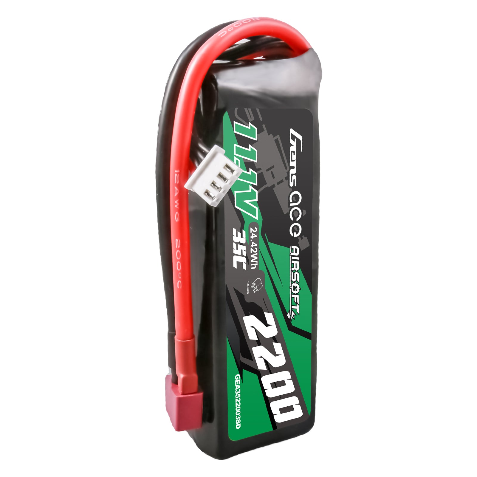 Gens Ace Airsoft 2200mAh 3S 35C batterie Lipo Deans