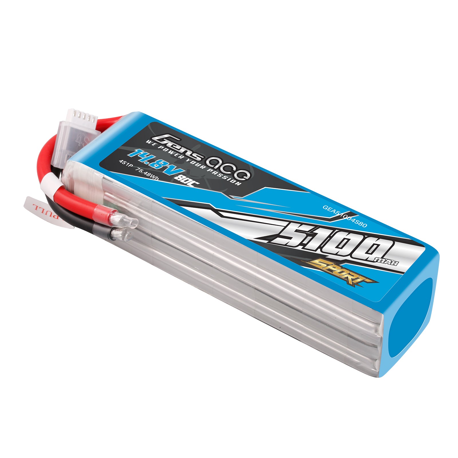 Gens Ace Sport 5100mAh 4S batterie LiPo 80C F5B