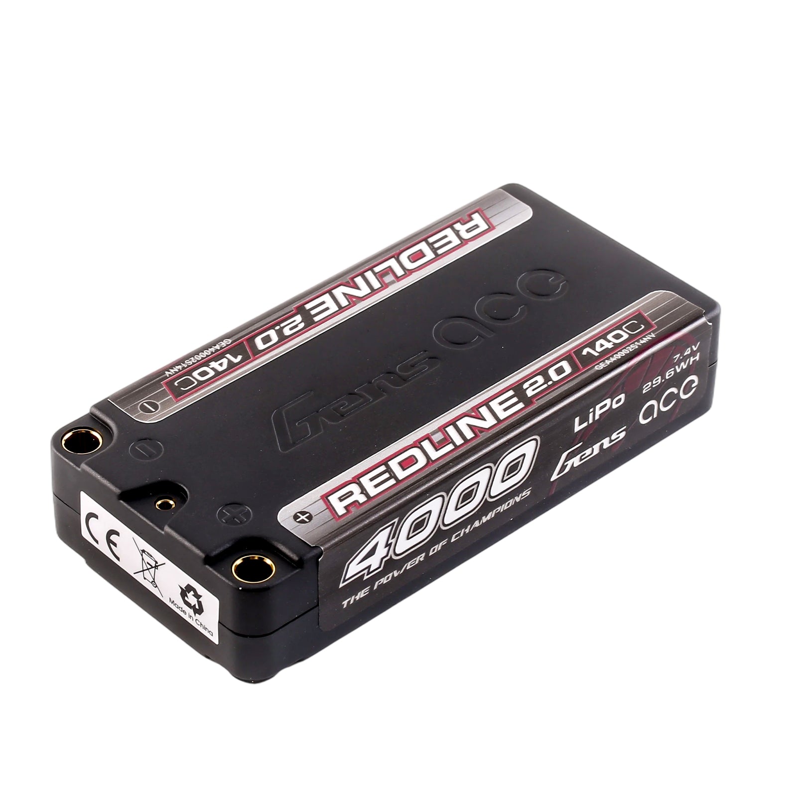 Gens Ace Redline 2.0 4000mAh 2S batterie RC shorty 140C