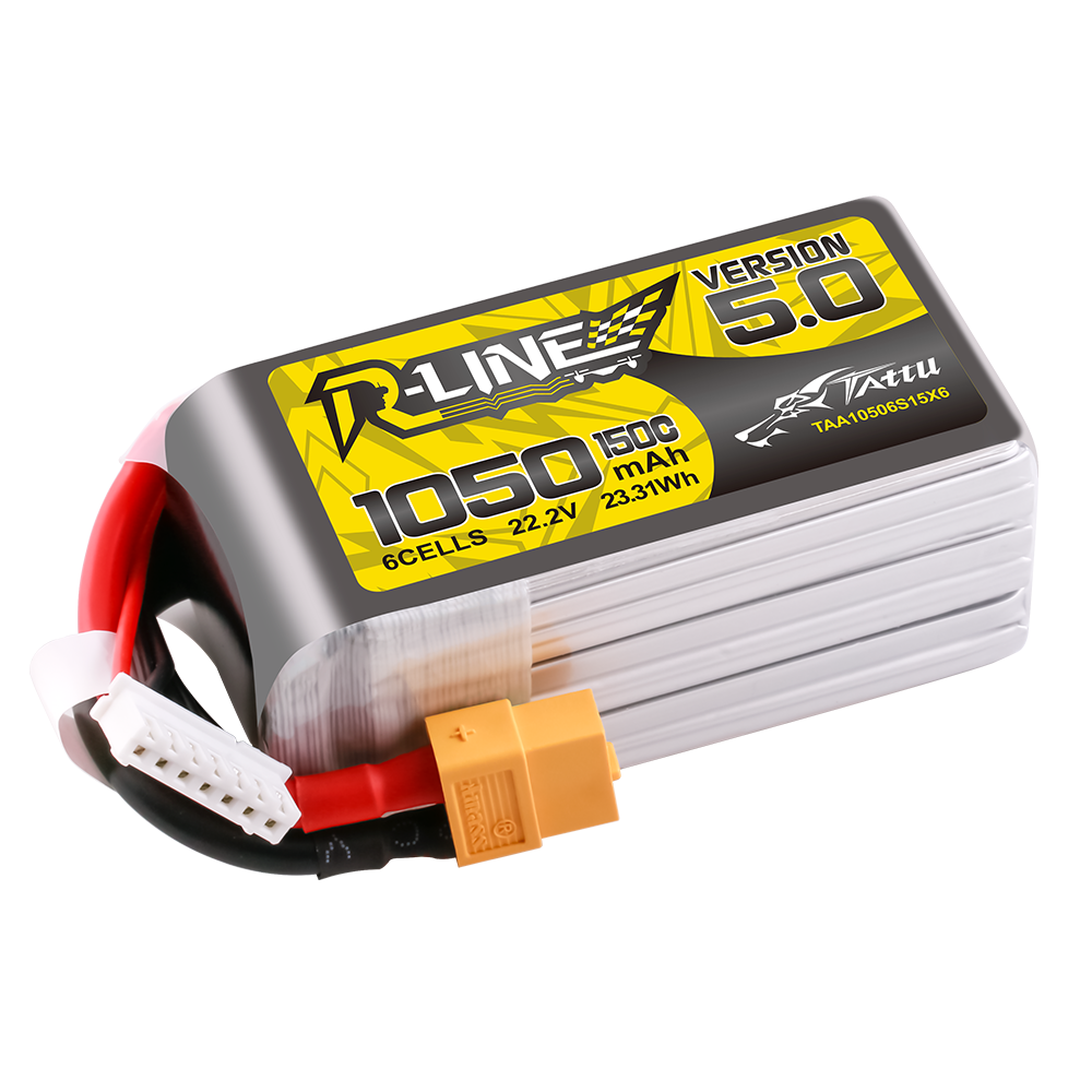 Tattu R-Line 5.0 1050mAh 6S 150C batterie Lipo XT60