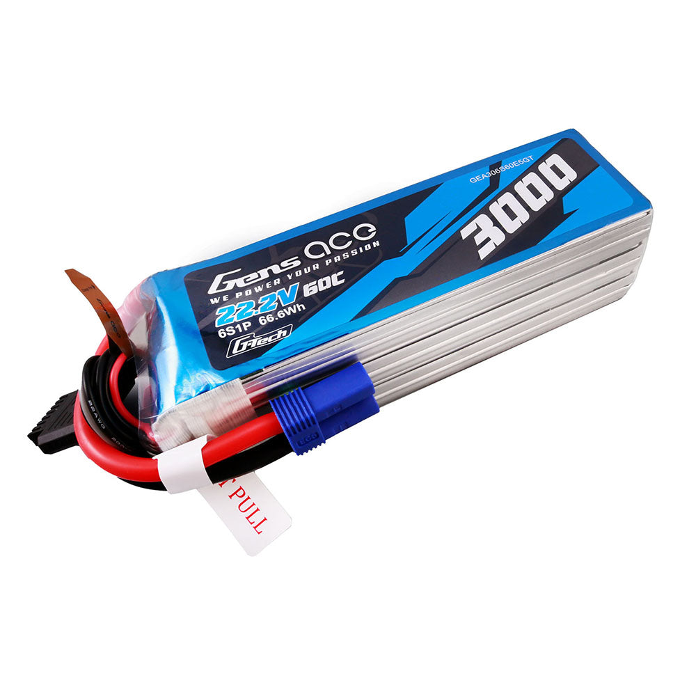 Gens Ace Classic 3000mAh 6S batterie LiPo EC5 60C