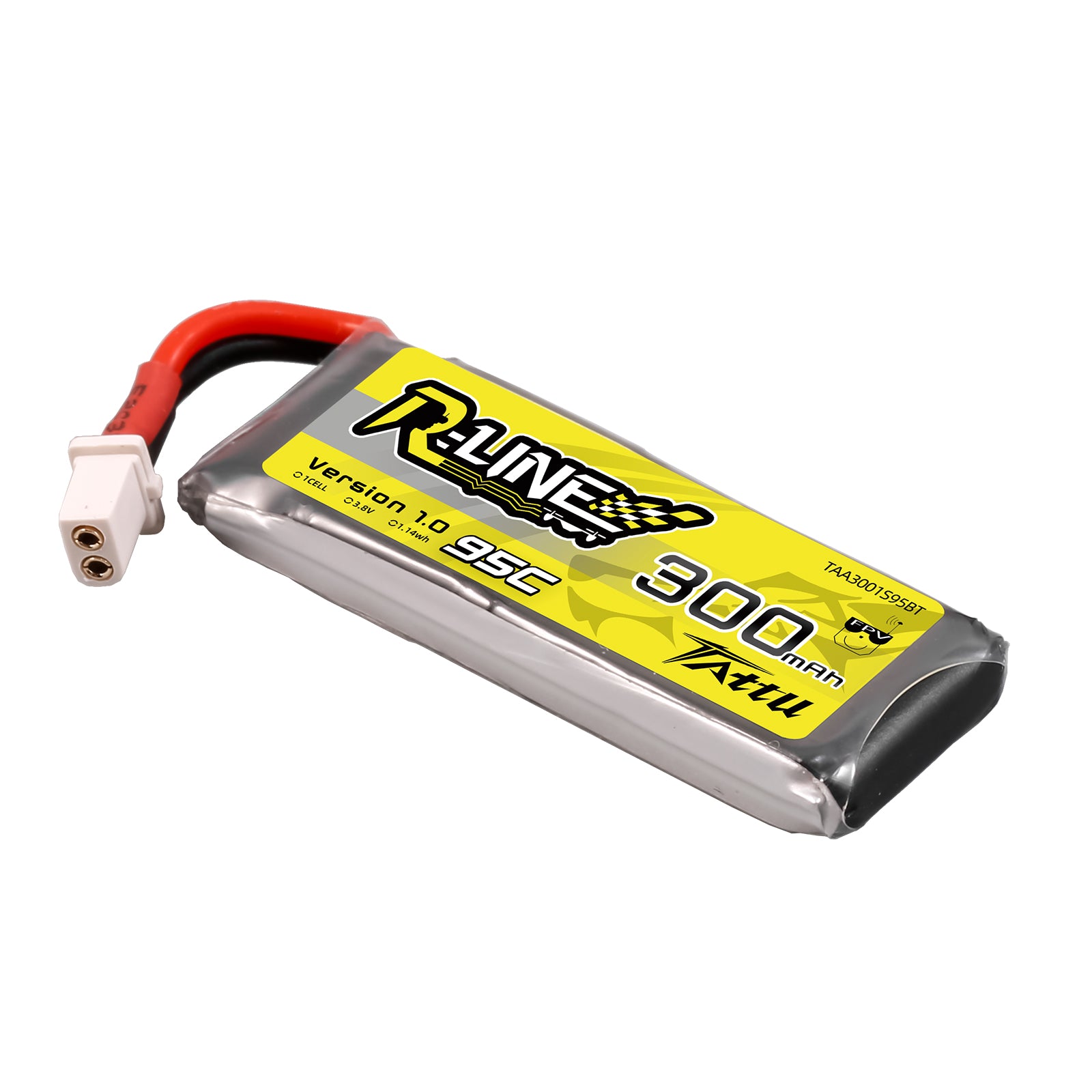 Gens Ace Tattu R-Line 300mAh 1S 95C batterie LiPo BT2.0 HV