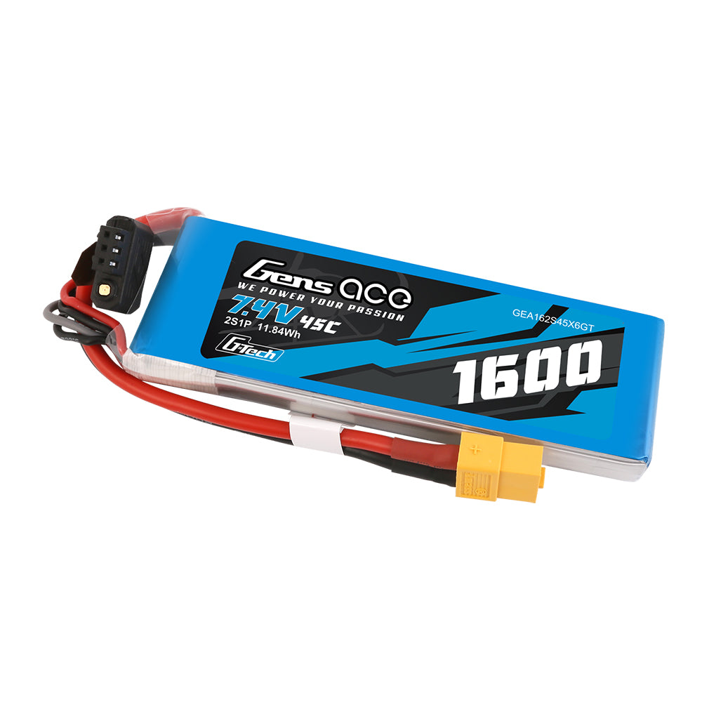 Gens Ace Car Classic 1600mAh 2S 45C batterie LiPo XT60