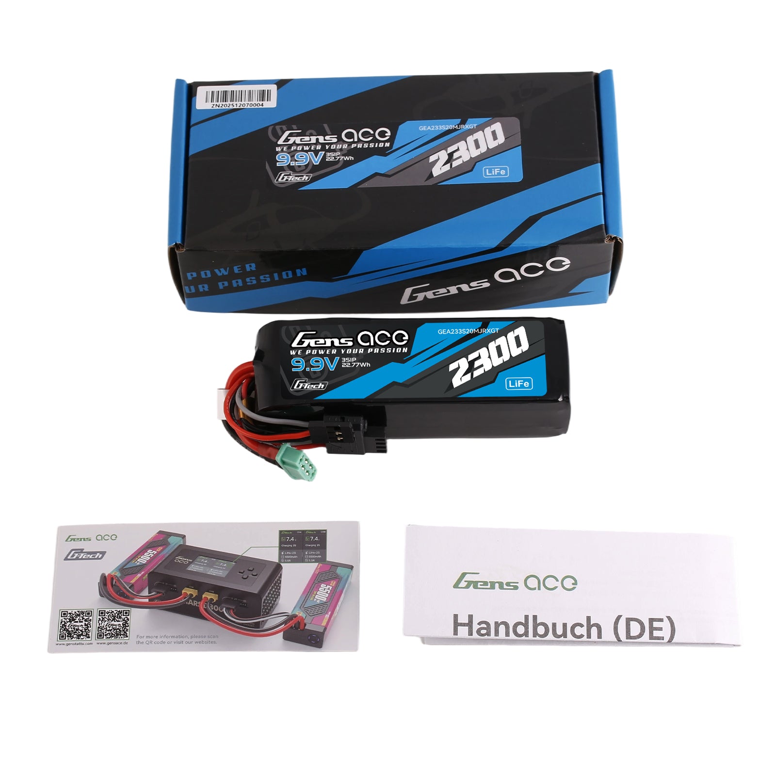 Gens ace 2300mAh 3S batterie TX RX 9,9V LiFe