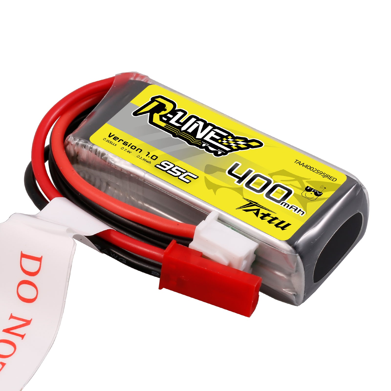 Tattu R-Line 400mAh 2S batterie LiPo 95C JST-SYP
