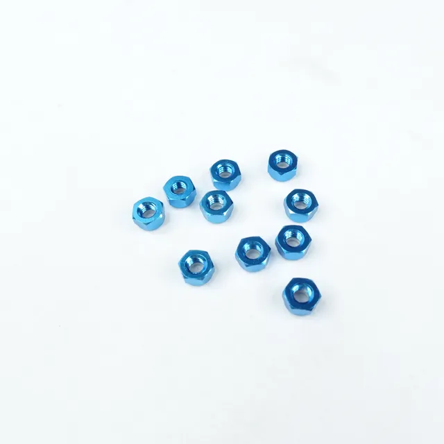 3Racing Parts 3RAC-N40 écrous alu 4mm rouges 10 pcs