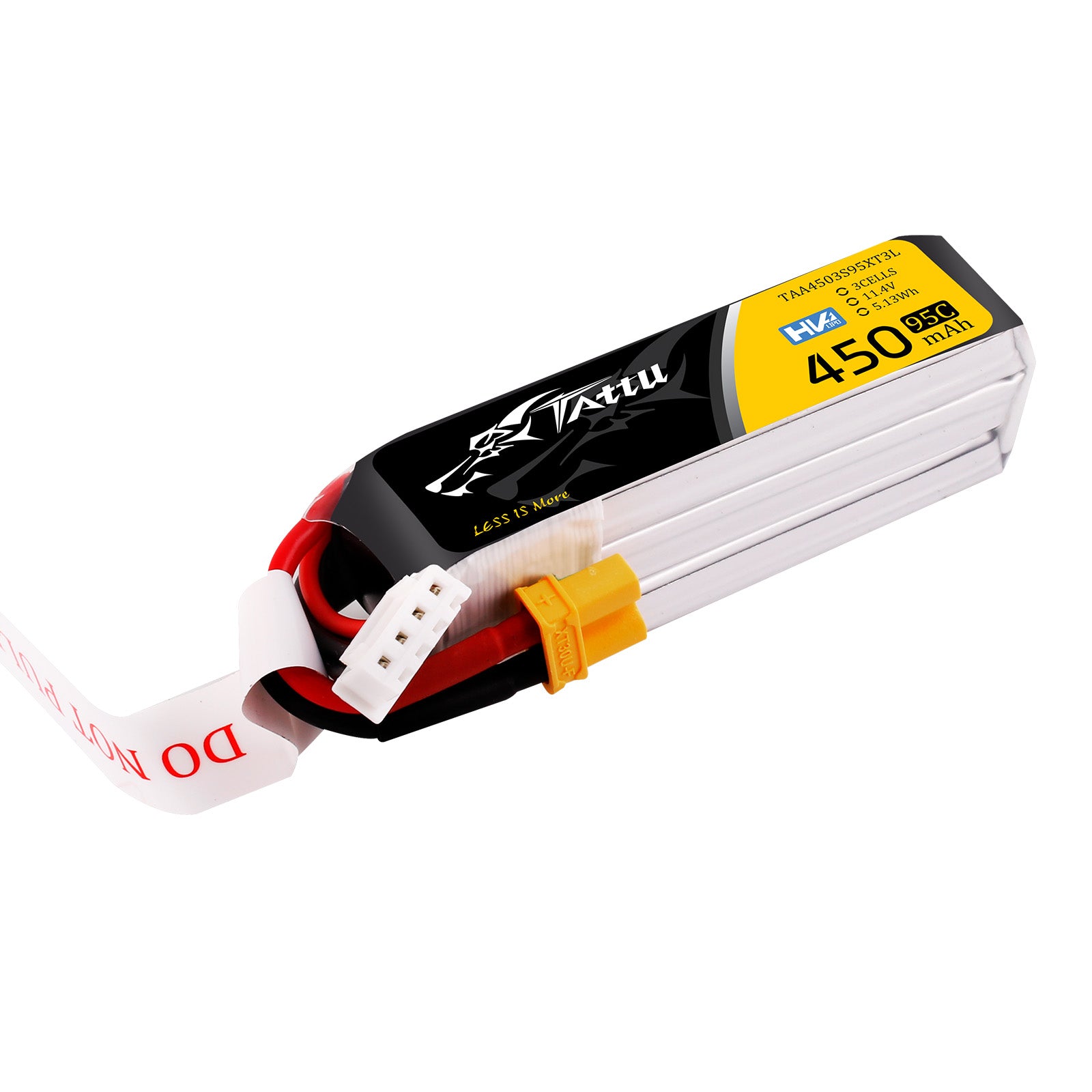 Tattu 450mAh 3S batterie LiPo HV 95C XT30 longue