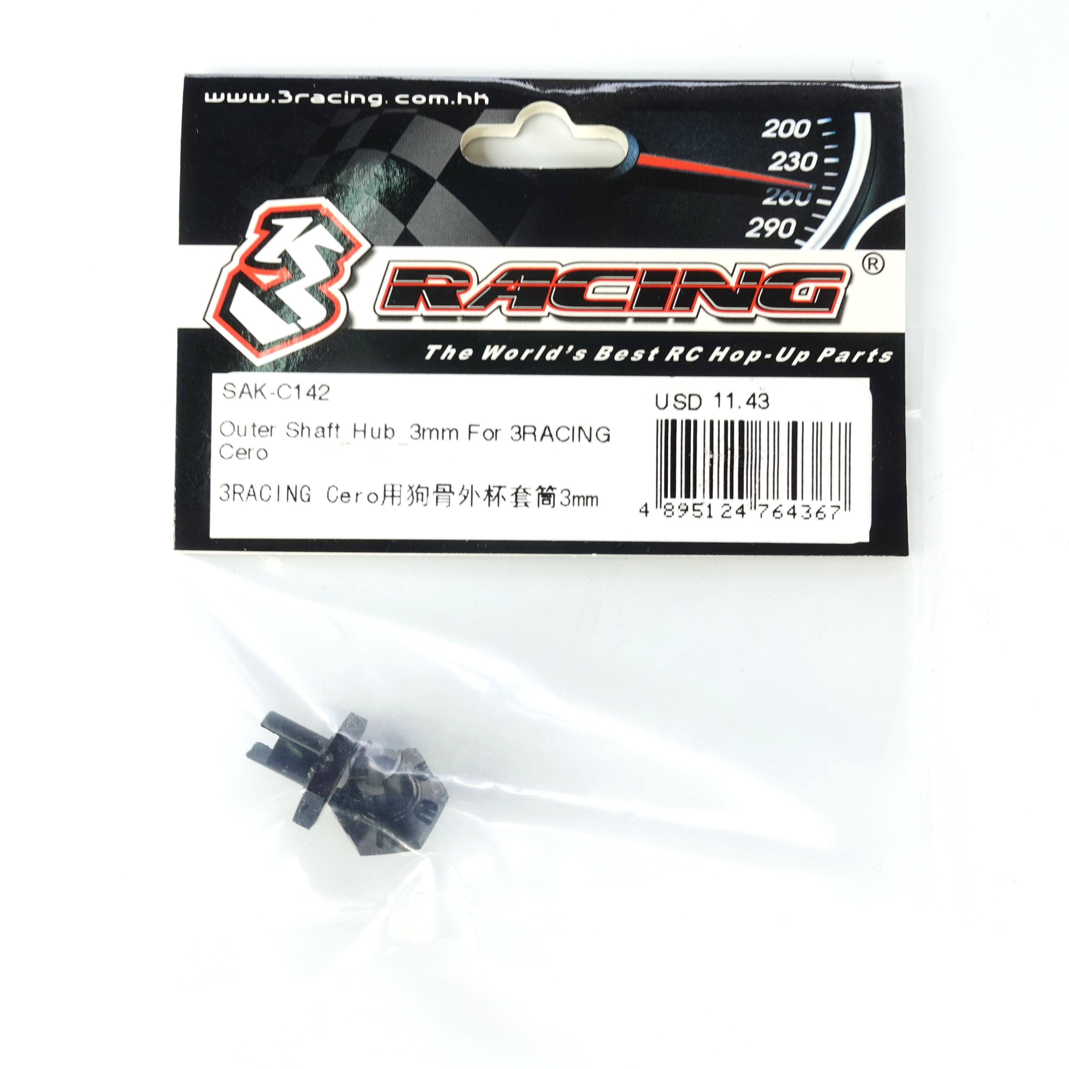 3Racing Cero SAK-C142 axe moyeu 3mm Ultra FWD