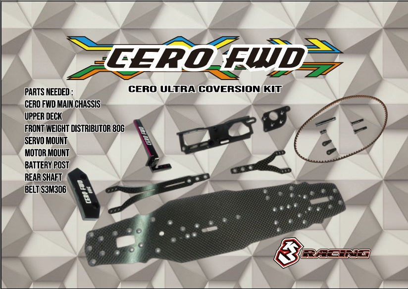 3Racing KIT-CERO Ultra FWD kit voiture RC traction 1/10