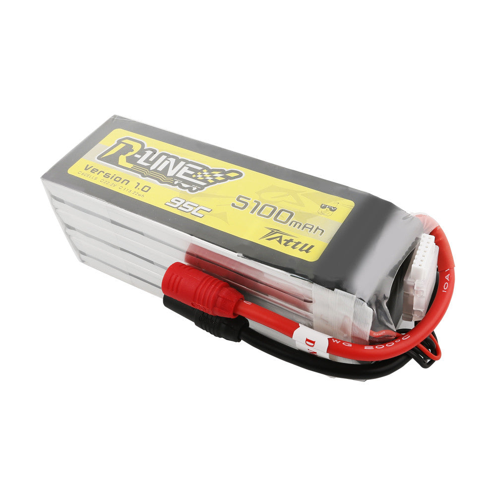 Tattu R-Line batterie FPV 5100mAh 6S 22.2V 95C AS150