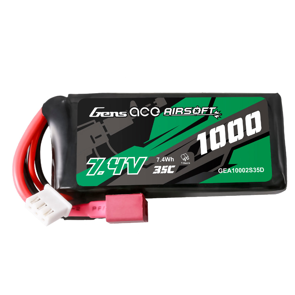 Gens Ace Airsoft 1000mAh 2S 7.4V batterie LiPo Deans