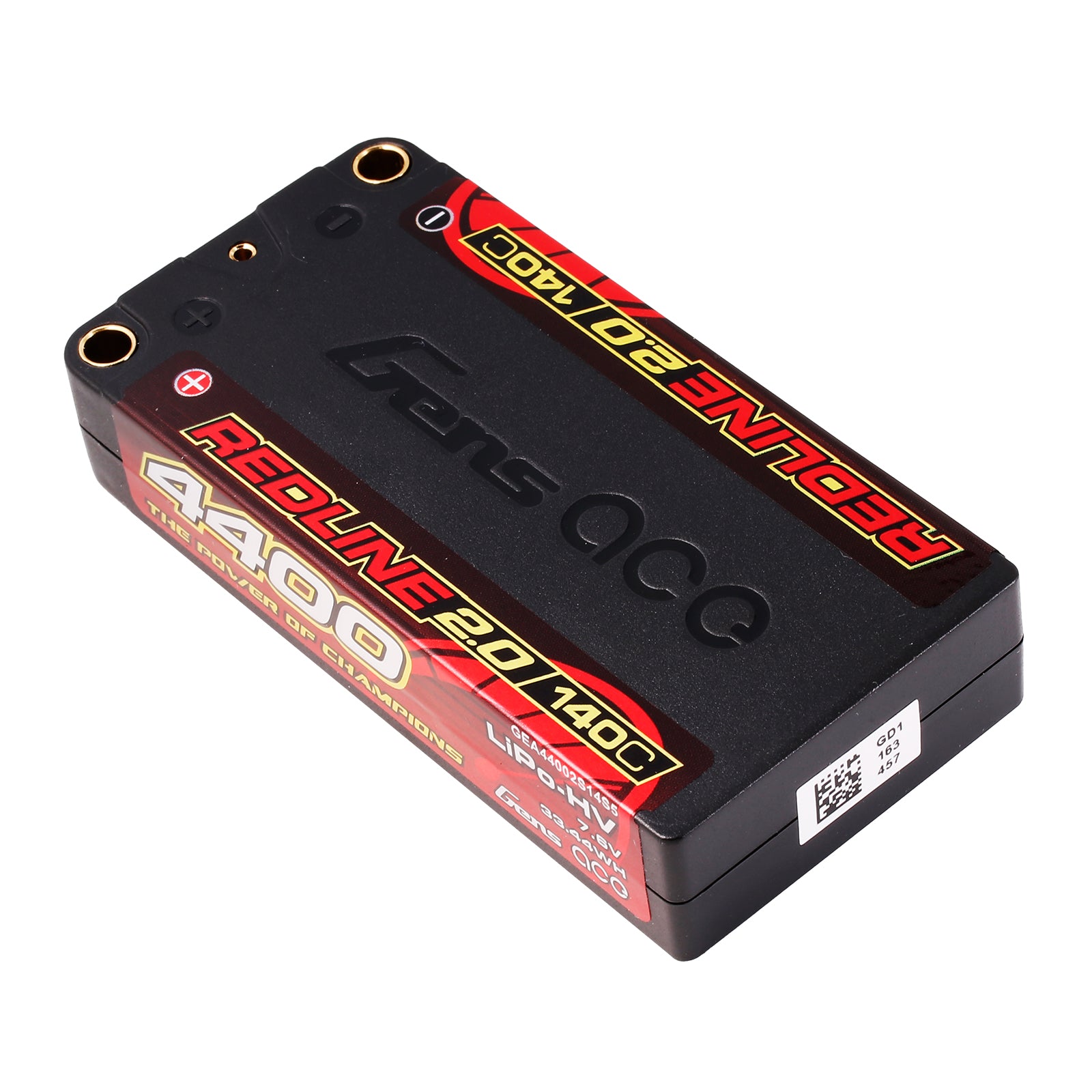 Gens Ace Redline 2.0 4400mAh 2S batterie LiPo Shorty HV