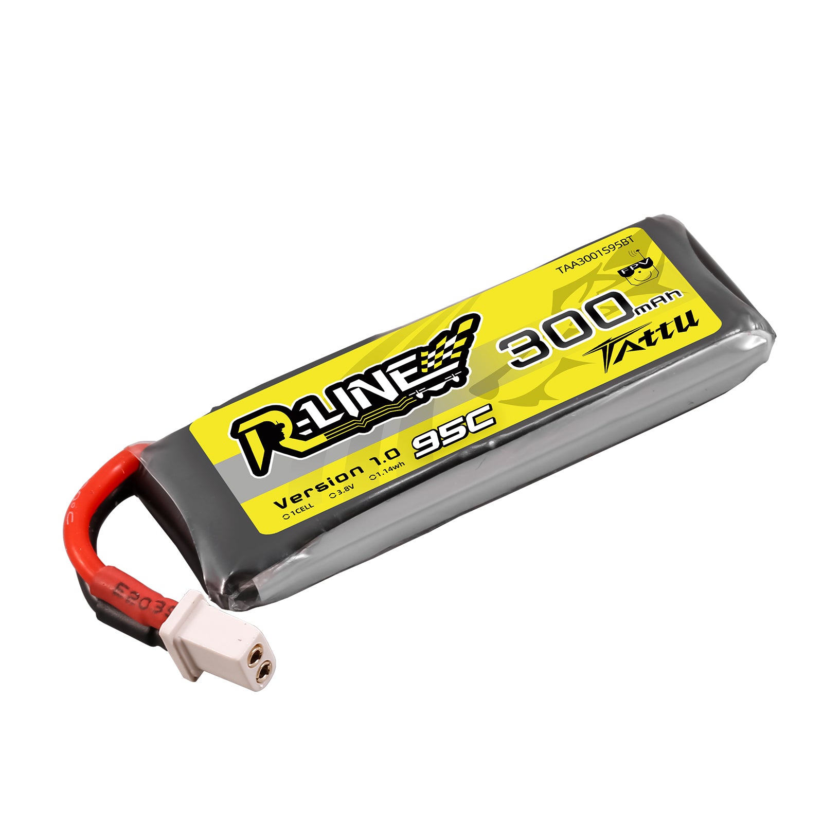 Gens Ace Tattu R-Line 300mAh 1S 95C batterie LiPo BT2.0 HV
