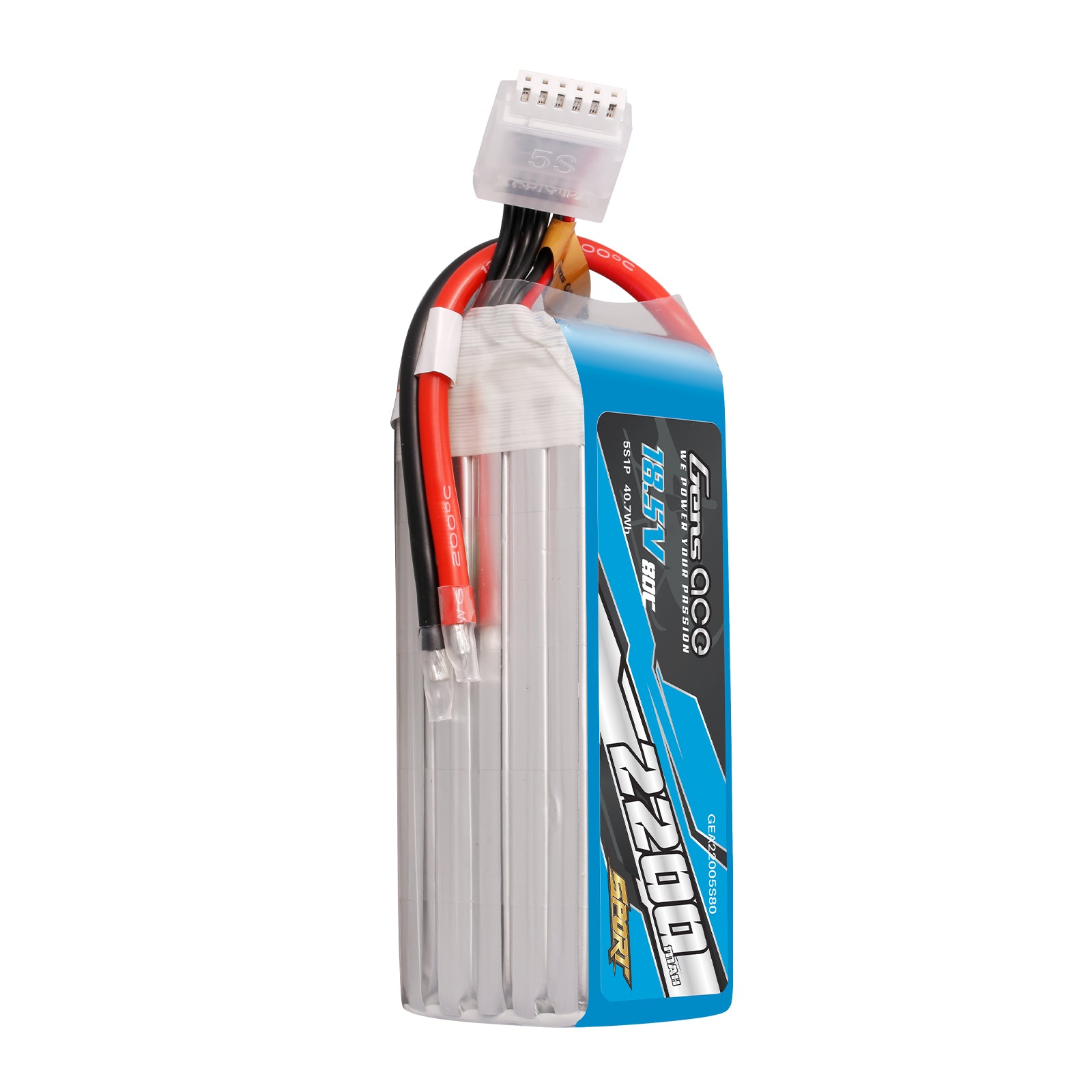 Gens Ace Sport Series 2200mAh 5S batterie LiPo 18.5V 80C