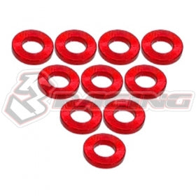 3Racing 3RAC-WF310 rondelle alu M3x6 1mm lot 10 noires