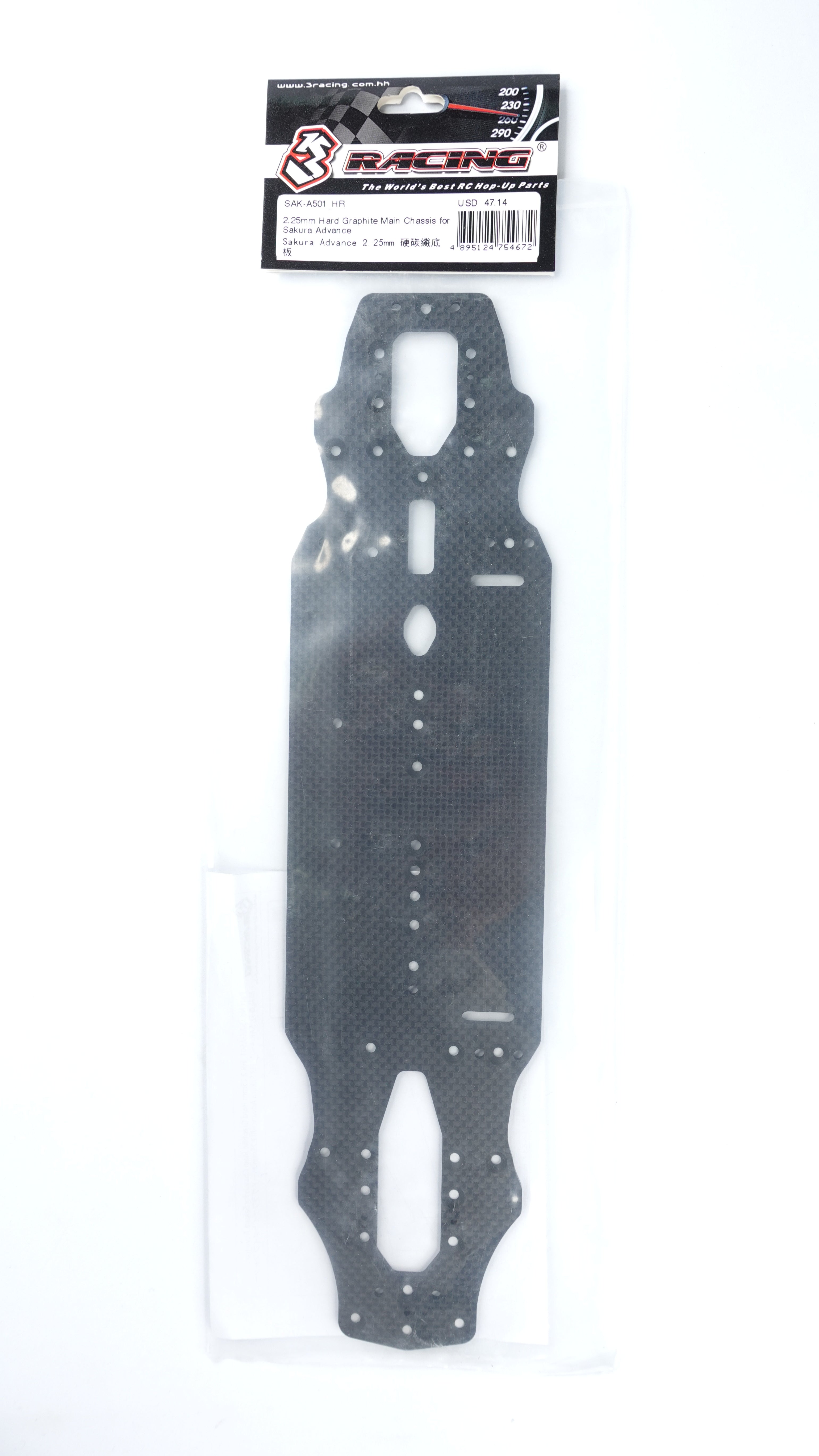3Racing Advance SAK-A501HR châssis graphite 2.25mm