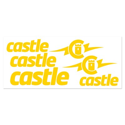 Castle Vinyl Decals stickers RC vinyle noir lot 6