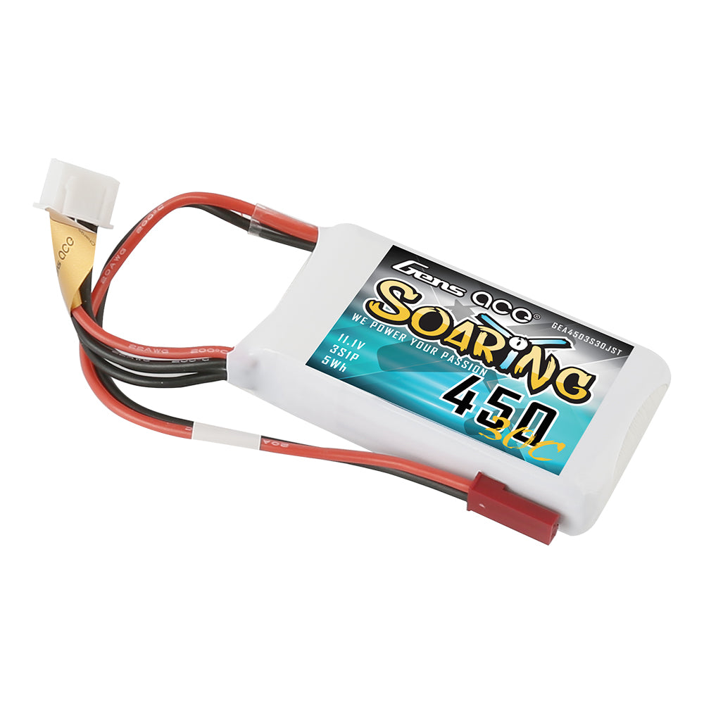 Gens Ace Air Classic 450mAh 3S batterie LiPo 30C JST