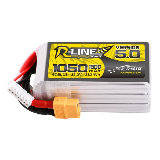 Tattu R-Line 5.0 1050mAh 6S 150C batterie Lipo XT60