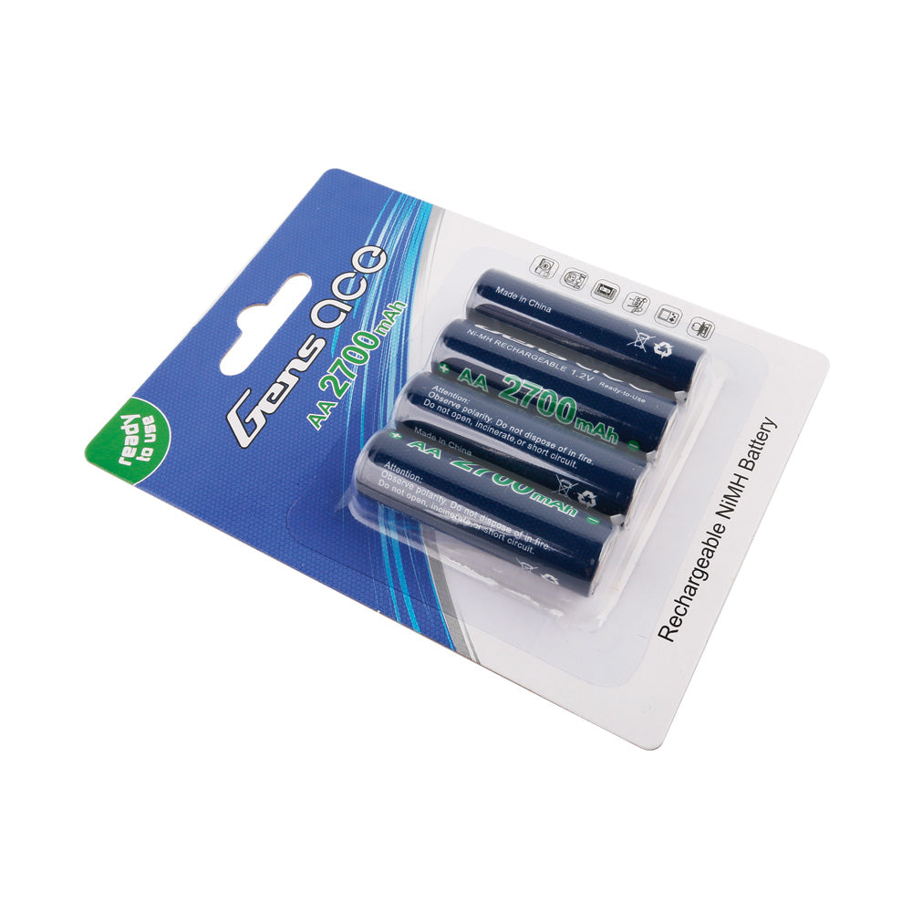 Gens Ace NiMH AA 2700mAh 1.2V pile rechargeable lot de 4