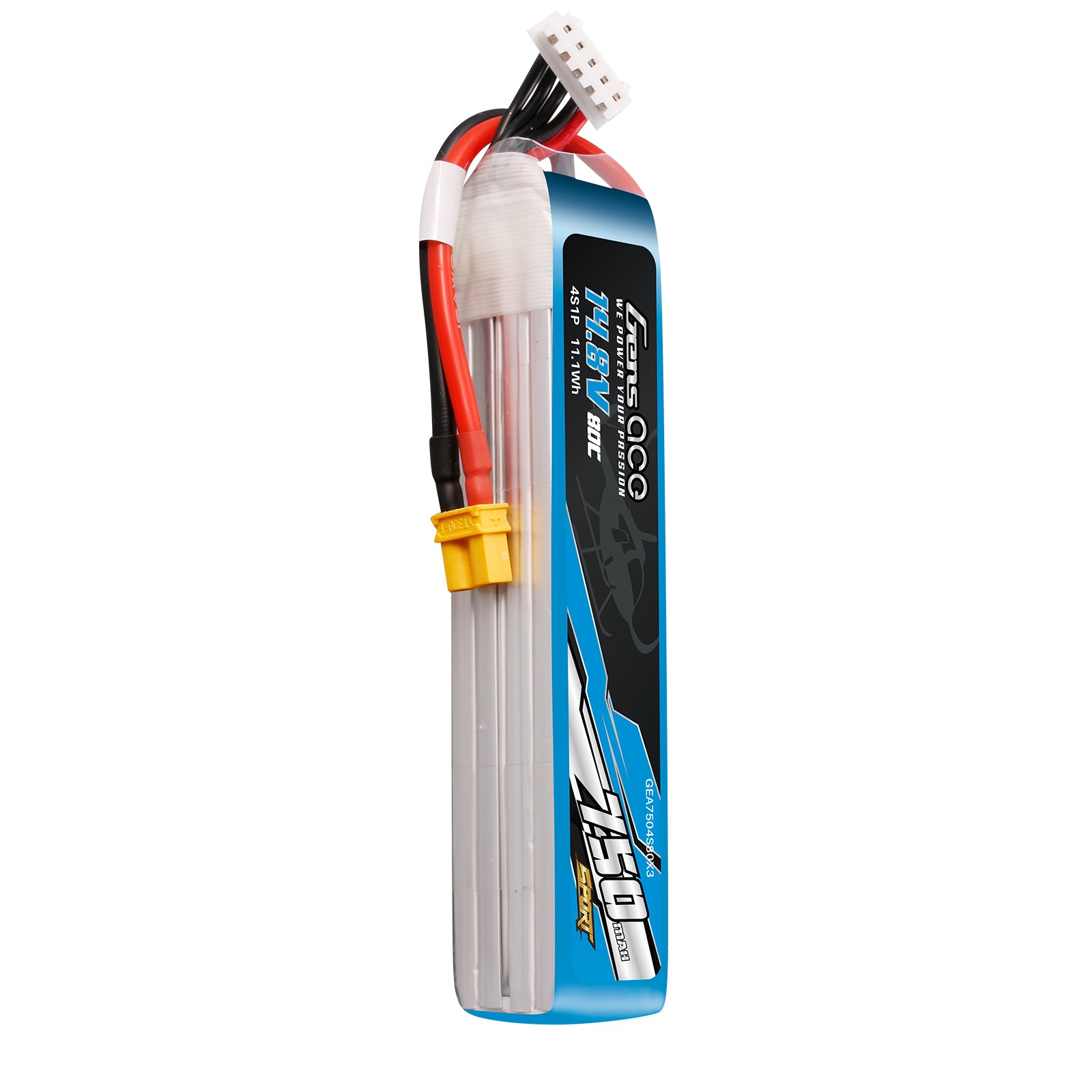Gens Ace 750mAh 4S 80C batterie LiPo XT30 14,8V F5J