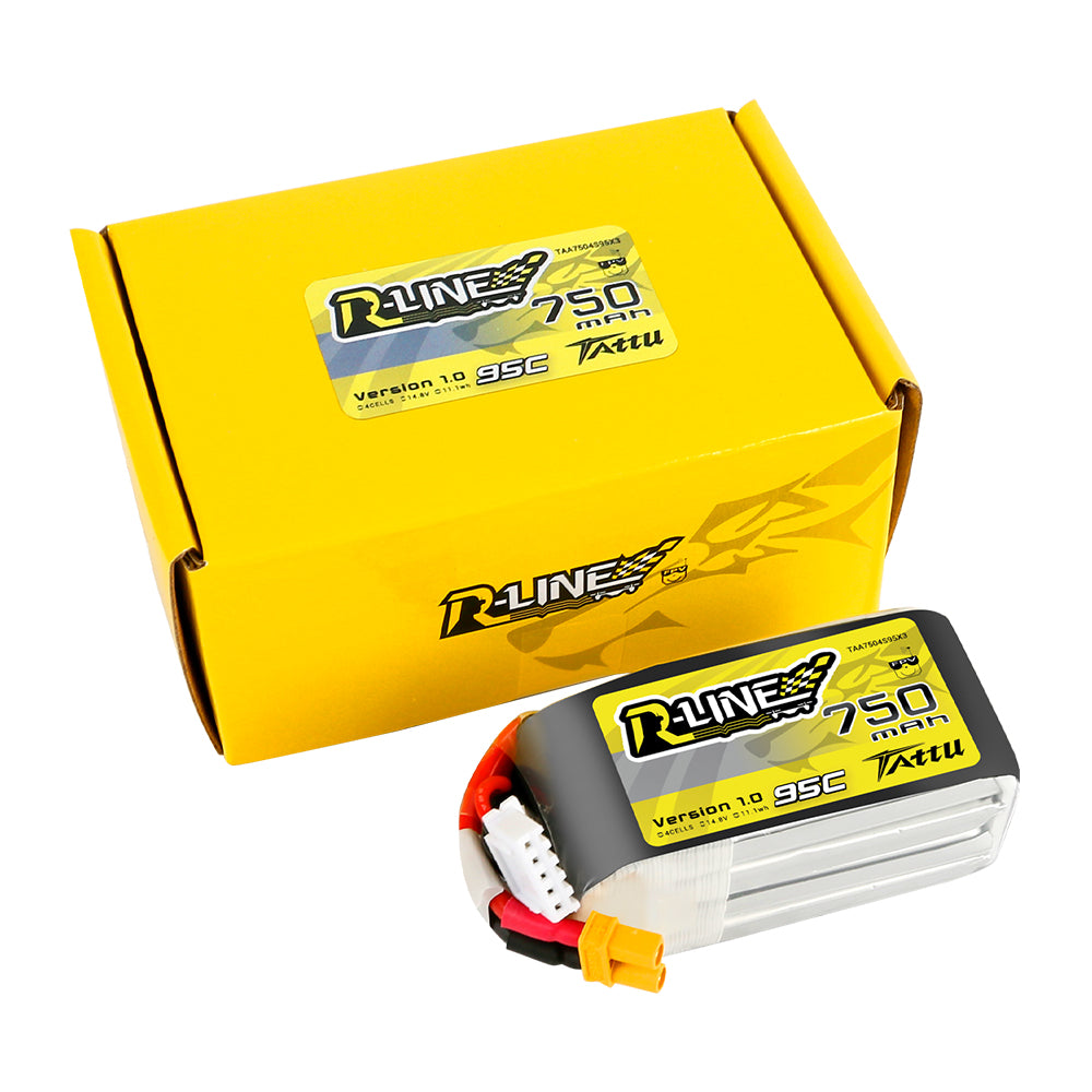 Tattu R-Line 750mAh 4S 95C 14.8V batterie FPV XT30
