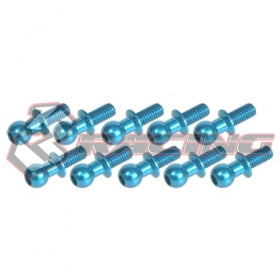 3Racing Parts Rotule Alu 4.8mm L10 Noir x10