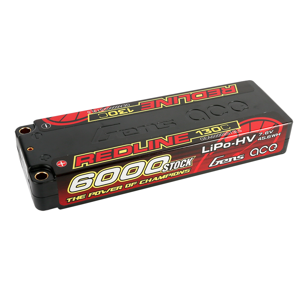 Gens ace Redline 6000mAh 2S 130C batterie LiPo HV 7,6V