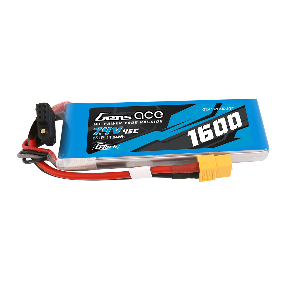 Gens Ace Car Classic 1600mAh 2S 45C batterie LiPo XT60