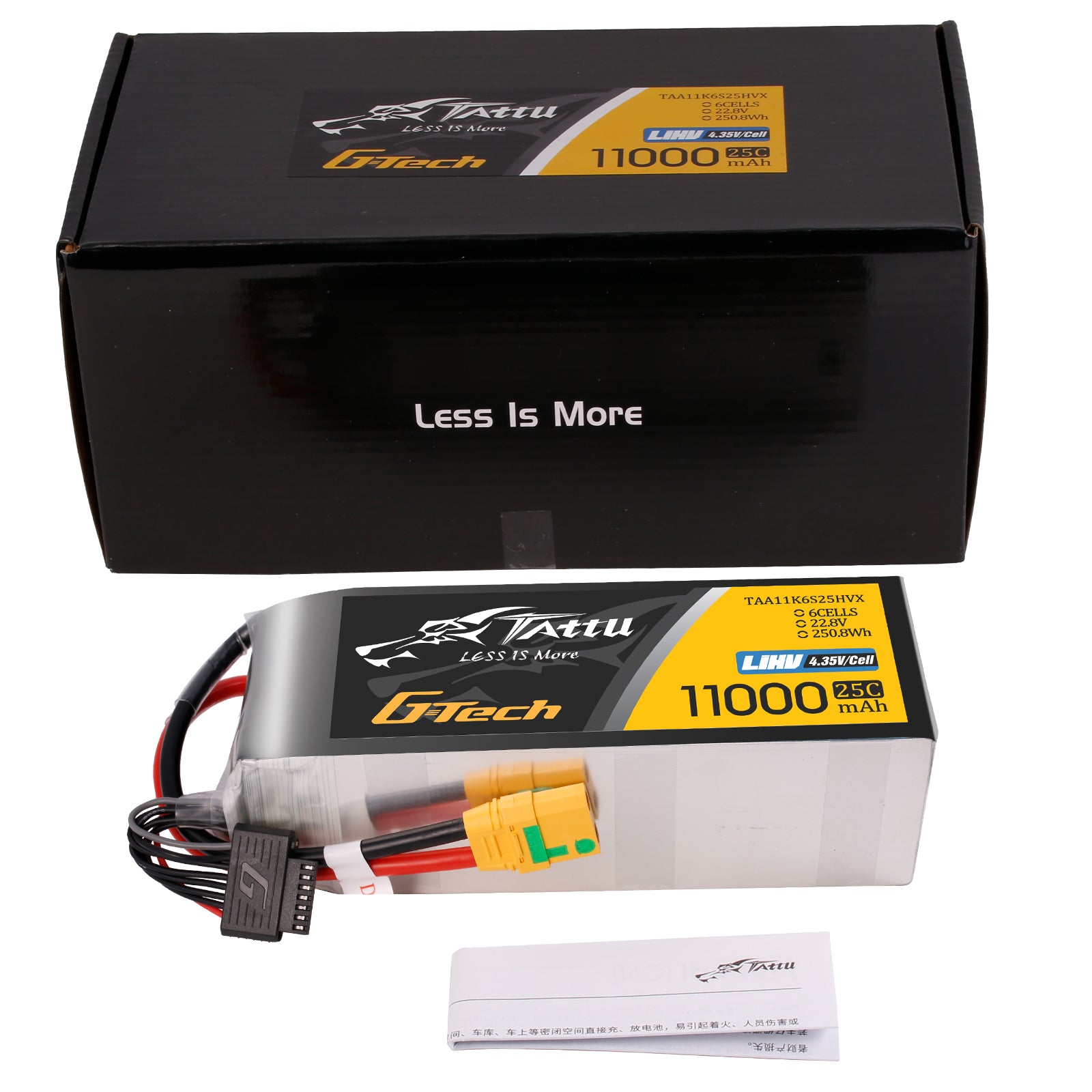 Tattu UAV 11000mAh 6S HV 25C batterie LiPo XT90-S