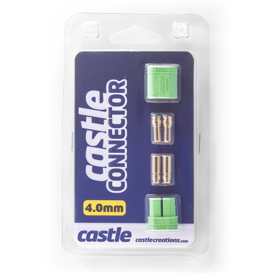Castle Creations 4.0mm connecteurs polarisés pack mâle