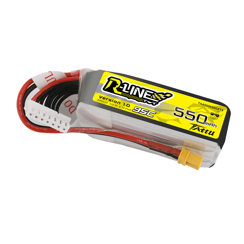 Tattu R-Line 550mAh 6S batterie FPV 95C XT30