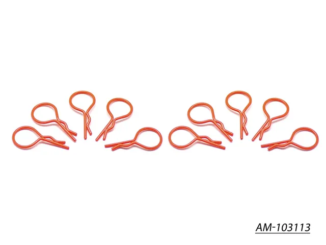 Arrowmax Body Clip clips carrosserie 1/10 rouge x10 AM-103113