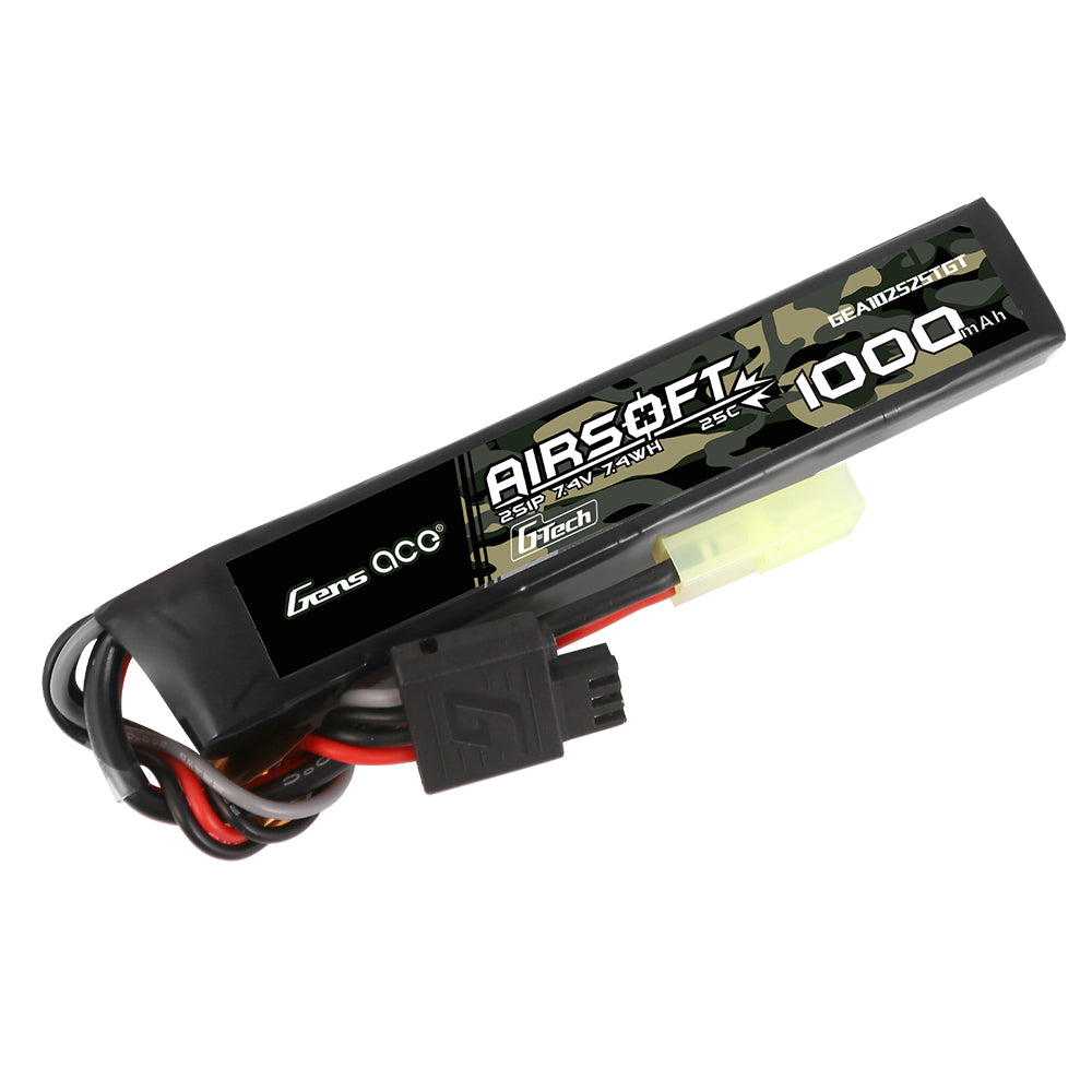 Gens Ace Airsoft Battery 1000mAh 2S batterie lipo 7.4V Tamiya