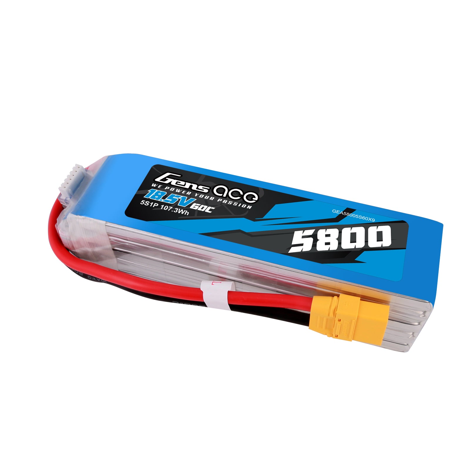 Gens Ace 5800mAh 5S 60C batterie LiPo XT90 18,5V