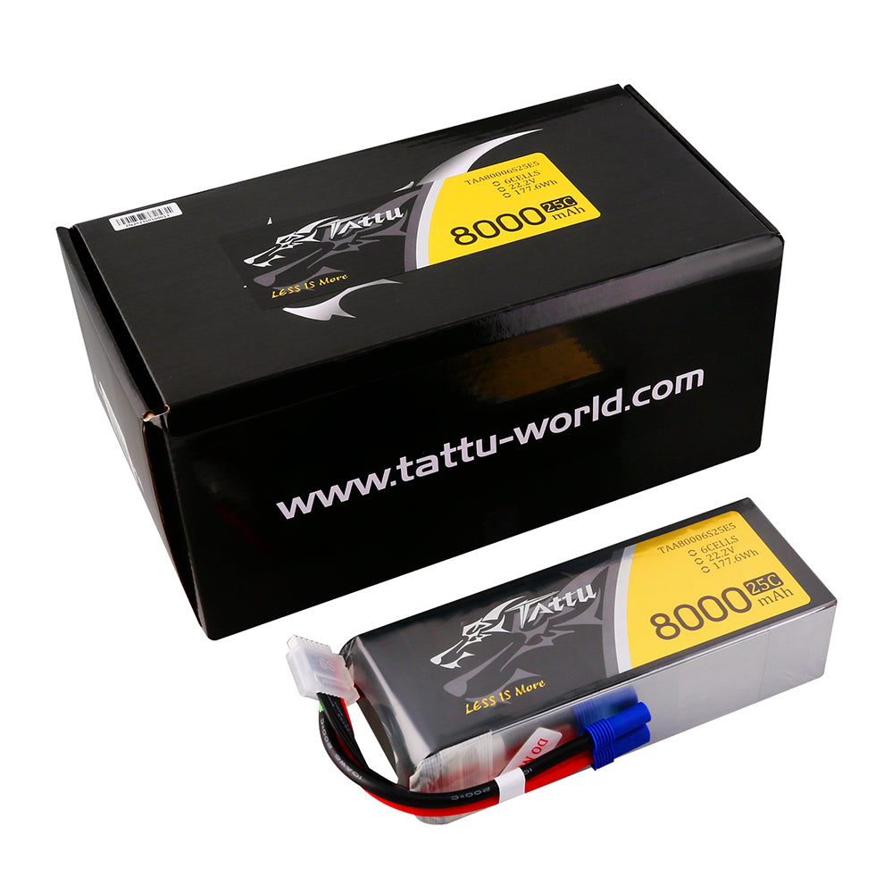 Tattu UAV Classic 8000mAh 6S 25C Batterie Lipo EC5 drone