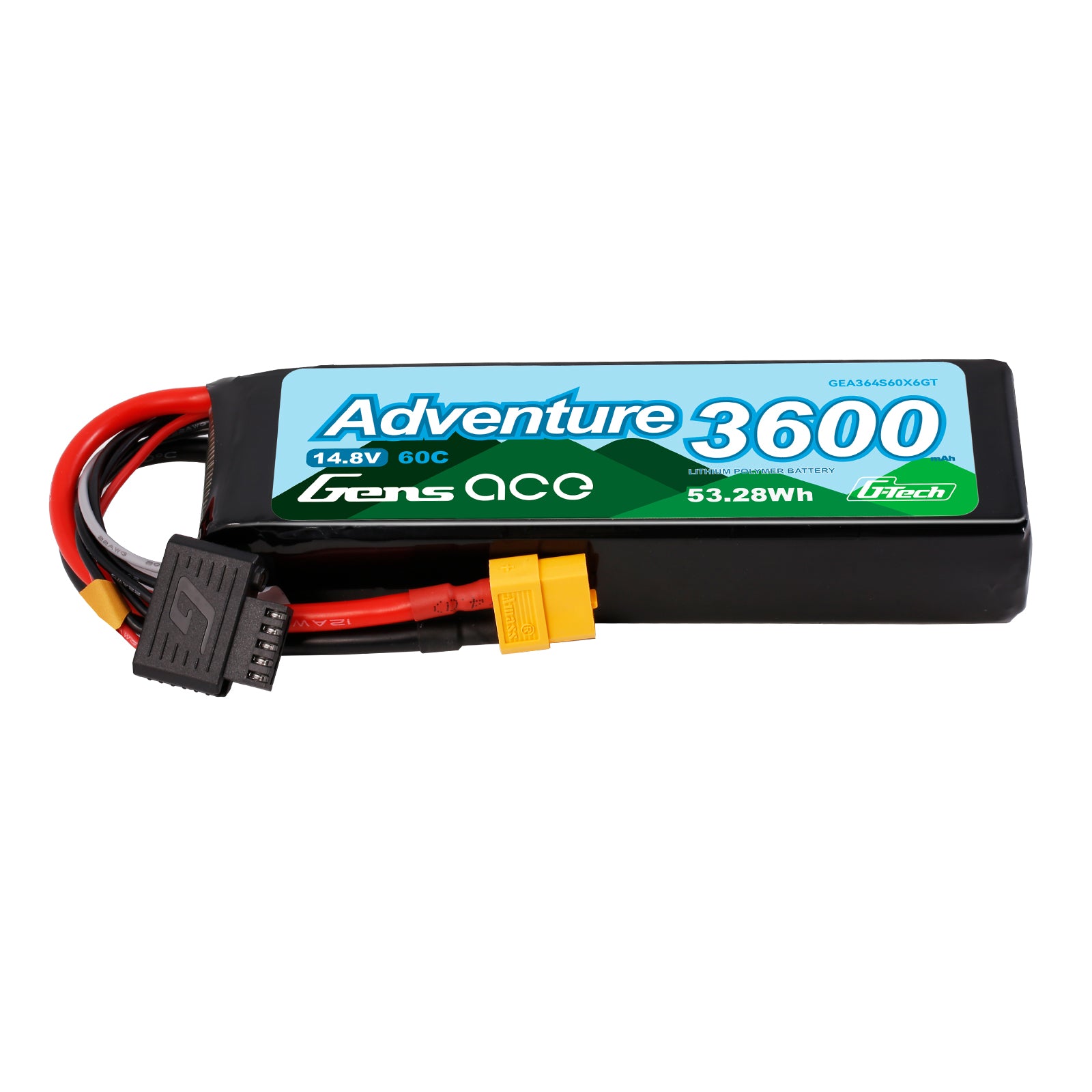 Gens Ace Adventure 3600mAh 4S batterie LiPo 14.8V 60C XT60