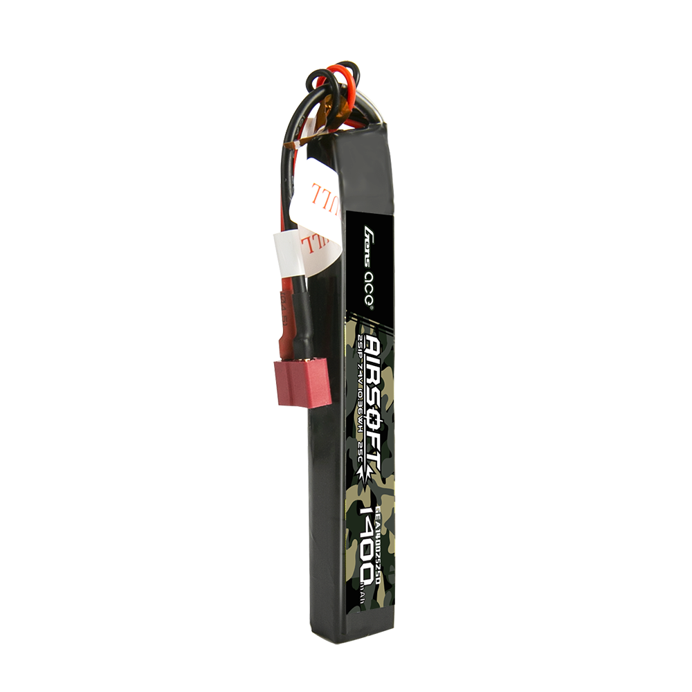 Gens Ace Airsoft Battery 1400mAh 2S batterie lipo 7.4V Deans