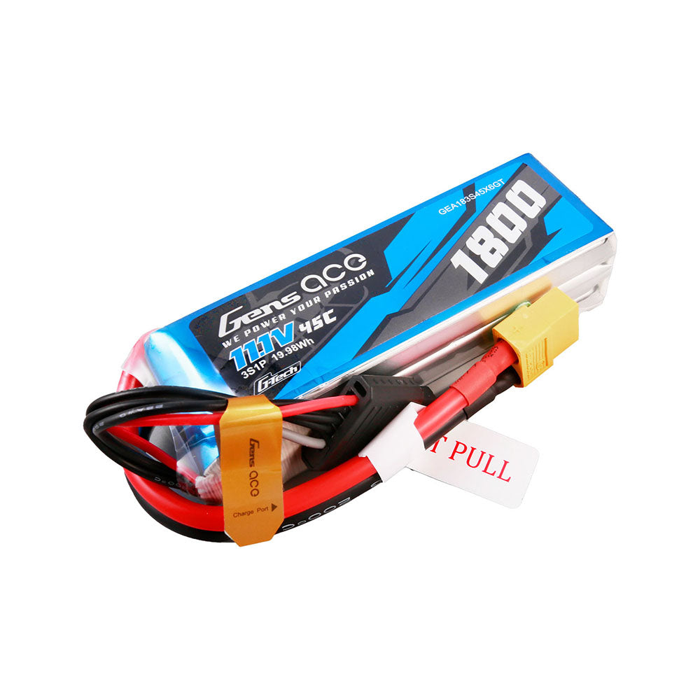 Gens Ace Car Classic 1800mAh 3S 45C Batterie Lipo 11.1V XT60