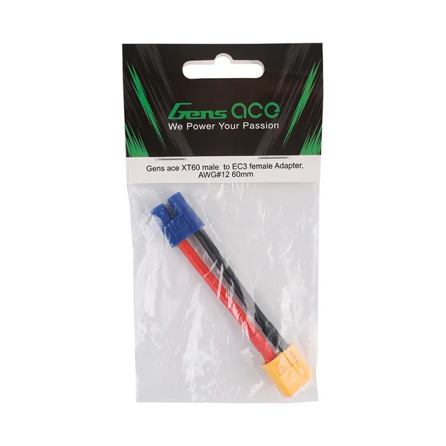 Gens Ace adaptateur XT60 mâle vers EC3 femelle RC